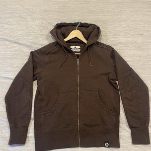 American Giant Men’s Classic Full Zip Hoodie Brown Mens Size Medium